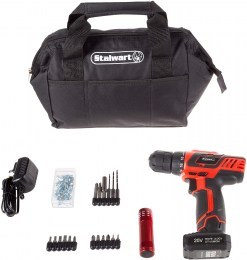 Stalwart portable power tool with screwdriver bits and pouch